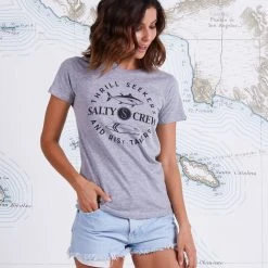 Salty Crew Womens Flip Flop Athletic Heather Classic Tee