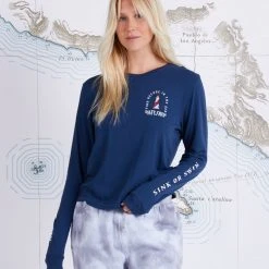 Salty Crew Outerbanks Denim L/S Skimmer Tee Womens