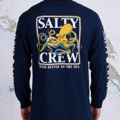 Salty Crew Ink Slinger Navy L/S Standard Tee Mens