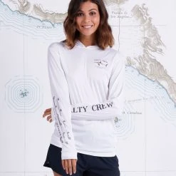 Salty Crew Womens Bruce White Hooded Sunshirt