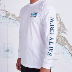 Salty Crew Message White Premium L/S Tee Mens