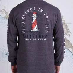Salty Crew Outerbanks Charcoal Heather L/S Standard Tee Mens