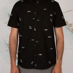 Salty Crew Markets Black/Gold S/S Woven