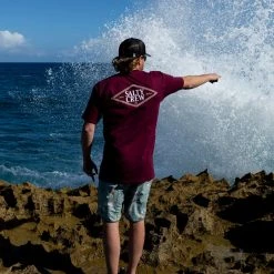 Salty Crew Diamond Burgundy S/S Standard Tee Mens