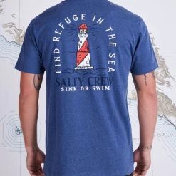 Salty Crew Mens Outerbanks Navy Heather S/S Standard Tee