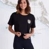 Salty Crew Womens Paradise Black Crop Tee