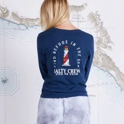 Salty Crew Outerbanks Denim L/S Skimmer Tee Womens