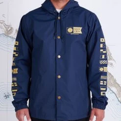 Salty Crew Alpha Navy Snap Jacket Mens