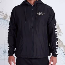 Salty Crew Diamond Black Windbreaker Mens