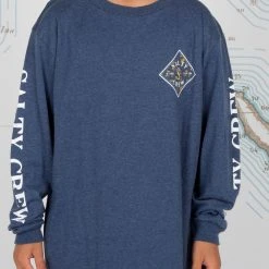 Salty Crew Tippet Tide Navy Heather Boys L/S Tee