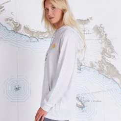 Salty Crew Womens Club Salty Vintage White Mid Weight Hoody