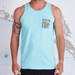 Salty Crew Ink Slinger Sea Foam Tank Mens
