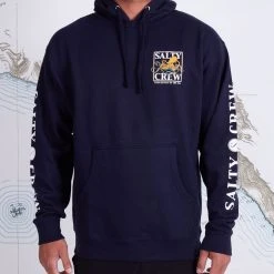 Salty Crew Ink Slinger Navy Hood Fleece