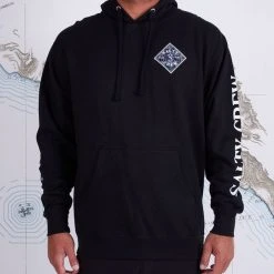 Salty Crew Mens Tippet Tackle Black Hood Fleece