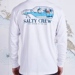 Salty Crew Message White Premium L/S Tee Mens