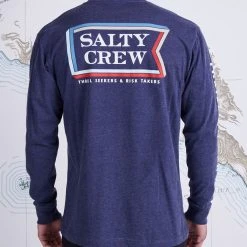 Salty Crew Layers Navy Heather L/S Premium Tee Mens