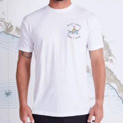 Salty Crew Mens Siren Garment Dye White S/S Premium Tee