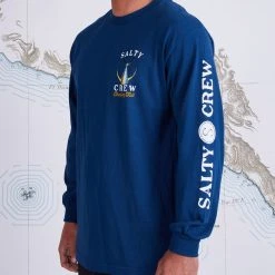 Salty Crew Tailed Harbor Blue L/S Standard Tee Mens