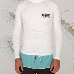 Salty Crew Shelter White L/S Rashguard