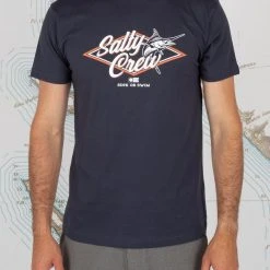 Salty Crew Mens Billiards Harbor Blue S/S Premium Tee