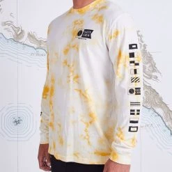 Salty Crew Mens Alpha Off White Tie Dye L/S Premium Tee
