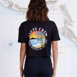 Salty Crew Womens Paradise Black Crop Tee