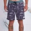 Salty Crew Island Days Black/White Elastic Boardshort Mens