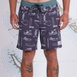 Salty Crew Island Days Black/White Elastic Boardshort Mens