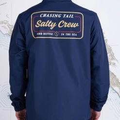 Salty Crew Marina Navy Coaches Jacket