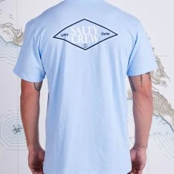Salty Crew Mens Diamond Light Blue S/S Standard Tee