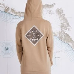 Salty Crew Retro Tippet Sandstone Boyfriend Hoody Womens