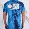 Salty Crew Mens Alpha Blue Tie Dye S/S Premium Tee