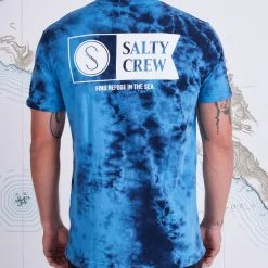 Salty Crew Mens Alpha Blue Tie Dye S/S Premium Tee
