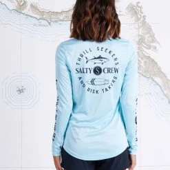 Salty Crew Flip Flop Pool Blue Scoop Neck Sunshirt