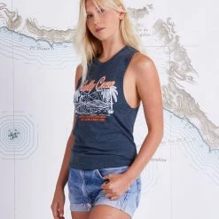 Salty Crew Tropicana Antique Denim Muscle Tank