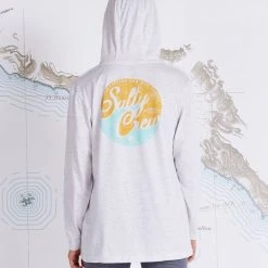 Salty Crew Womens Club Salty Vintage White Mid Weight Hoody