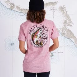 Salty Crew Rainbow Vintage Red Boyfriend Tee Womens