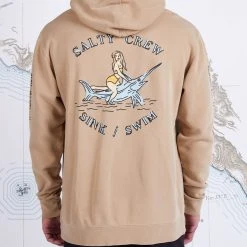 Salty Crew Siren Sandstone Overdyed Hood Fleece Mens