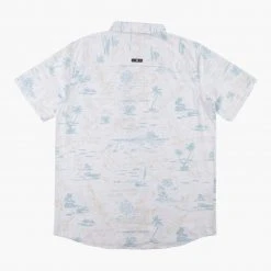 Salty Crew Pinnacle White/Blue S/S UV Woven Mens