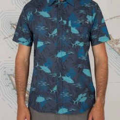 Salty Crew Pinnacle Charcoal S/S UV Woven