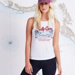 Salty Crew Tropicana White Muscle Tank