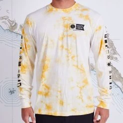 Salty Crew Mens Alpha Off White Tie Dye L/S Premium Tee
