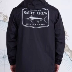 Salty Crew Stealth Black Snap Jacket