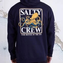 Salty Crew Ink Slinger Navy Hood Fleece