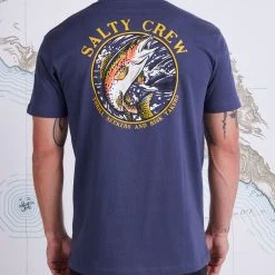 Salty Crew Mens Rainbow Harbor Blue Premium S/S Tee