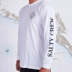 Salty Crew Tippet Tackle White Premium L/S Tee Mens