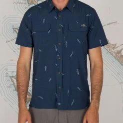 Salty Crew Breezer Navy S/S Tech Woven