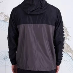 Salty Crew Tippet Black/Graphite Windbreaker Mens