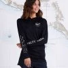 Salty Crew Bruce Black Hooded Sunshirt Womens