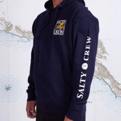 Salty Crew Ink Slinger Navy Hood Fleece